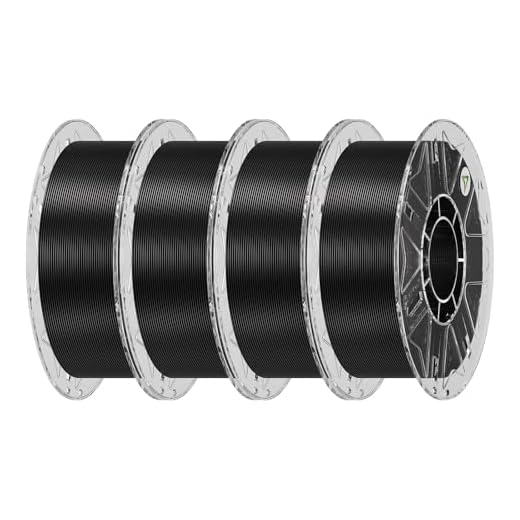 ⚡ Creality Hyper PLA Filament 1.75mm Bundle 4KG, RFID 3D Printer Filament for High-Speed Printing up to 600mm/s, ±0.03mm Accuracy, 3D Printing Filament for Most 3D Printers (Black&Black&Black&Black)