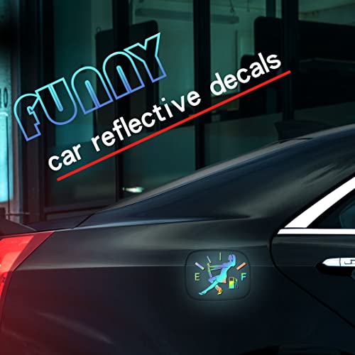 Murimt Funny Decals For Cars,High Gas Consumption Car Stickers Fuel Gage Empty Car Decals For Women（Holographic Color） #TOP1