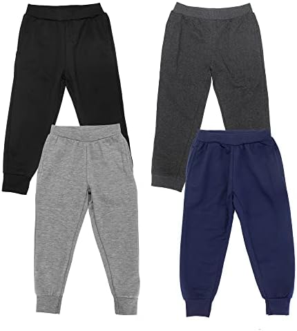 Studio 3 Boy’ Sweatpants – 4 Pack Active Fleece Jogger Pants (Size: 2T)