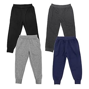 Studio 3 Boy’ Sweatpants – 4 Pack Active Fleece Jogger Pants