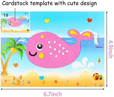 Haooryx 20Pcs DIY Mosaic Sticker Art Craft Kit for Kids, Foam Sticker 3D Puzzle Drawing Stickers Kids Gifts Birthday Party Bag Fillers Handmade Art Kit Children Classroom Reading Club Rewards
