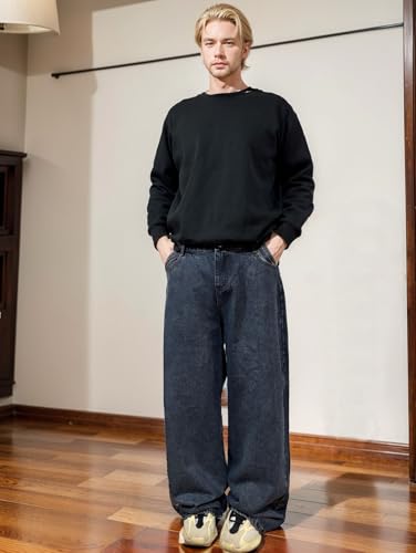 Unisex Y2K Hip Hop Street Jeans with Tiger Print Gothic Baggy Jeans Vintage High Waist Denim Wide Leg Pants4