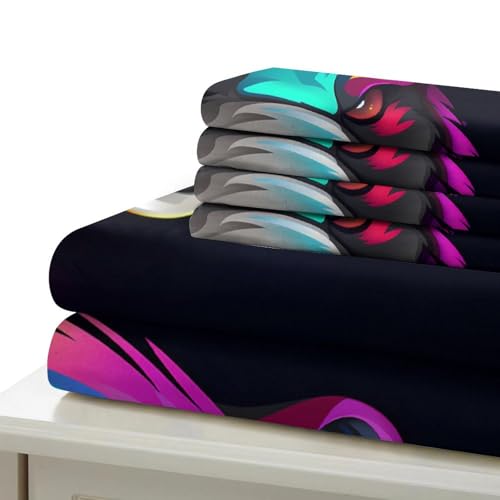 Parure de lit ours 3D 140x200cm avec housse de couette résistante en microfibre premium
