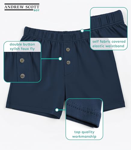Andrew Scott Boys Boxer Shorts | Big Kids/Little Kids 100% Cotton Tagless Underwear | Multi Packs & Colors2