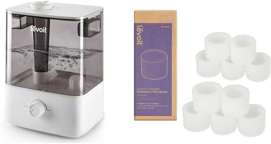 LEVOIT Cool Mist Humidifiers and 10 Pack Replacement Filter