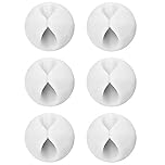 U-Horizon 6 Cable Clips for X-Cable, Multi-Purpose Clips for Desk, Power Cable, USB Cable, Headphone Cable, TV Cable, PC/Laptop Cable, Home Office - White