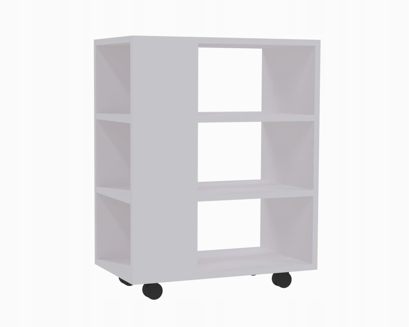 Druckertisch mit Rollen Weiß - Druckerständer - Regal Mit Rollen - Rolltisch - Druckerschrank - Multifunktionaler Druckerwagen - Druckerregal 3 Ebenen für Büro und Zuhause