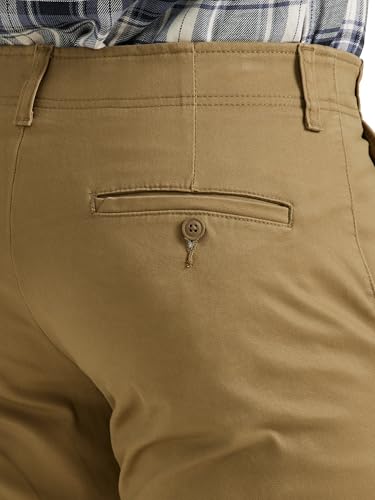 Lee Men's Extreme Motion Flat Front Regular Straight Pant Bronze 36W x 30L — view 4