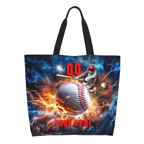 Custom Softball Tote Bag Shoulder Bag Softball Mom Handbag Shopping Bag Personalized Softball Mom Bag Tote Gifts For Women