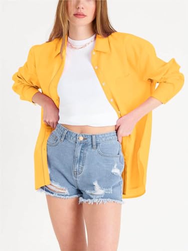 Paintcolors Womens Button Down Shirts Long Sleeve Dressy Casual Blouses Button Up Collared Shirts Tops for Women4