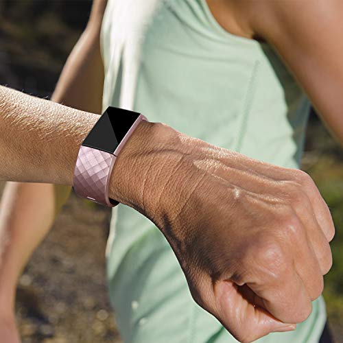 [Pacote com 10] Pulseiras de silicone macio compatíveis com pulseiras Fitbit Charge 4, tiras de subs