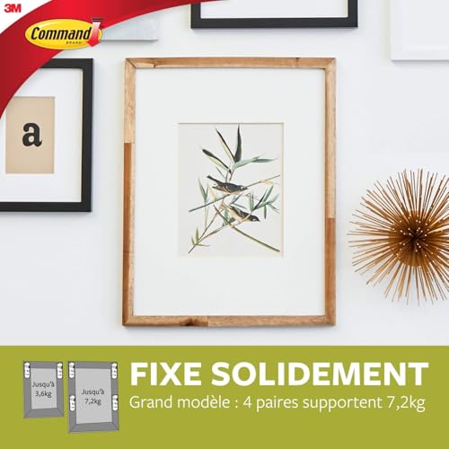 Accroches Tableaux Command Fixation sans Dommage Grand Modèle
