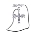 Chrome Clawfoot Bath Tub Faucet Vintage Style with Handshower (sweet-gowlove)