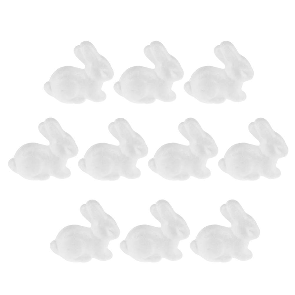 10pcs statue decorate mold template Balls desktop rural bunny rabbit round foam ball white rabbit Small animals DIY decorations outdoor christmas decorations