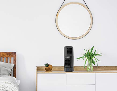 Jarofurel Lasko T13310 Personal Oscillating Table Tower Fan – Small, Quiet, Portable, Electric Plug-In, Mini Desktop Fans For Staying Cool At Home And Office, Day And Night,Black #TOP4