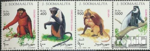 somalia 520-523 quad strip (complete.issue.) unmounted mint/never hinged ** MNH 1994 Monkeys (Stamps for collectors) Other mammals (monkeys/dinosaurs/elephants ...)