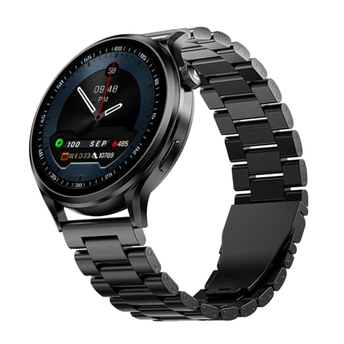Image of boAt Lunar Discovery Pro, 1.39 inch Display, Premium Metal Build, Round Dial, Emergency SOS, Functional Crown, Multiple Sports Modes, HR,SpO2 & Sleep Tracking, Smart Watch for Men & Women (Steel Black)