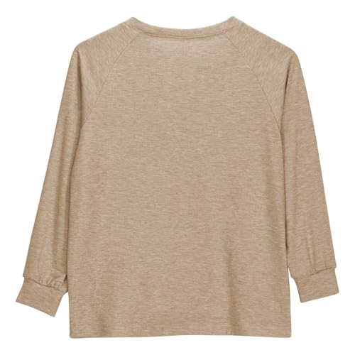 Girls Long Sleeve Shirts with Pockets Tunic Top for Teens Loose Fit Crew Neck Tshirt Fall Outfits Cute Teen Clothes3