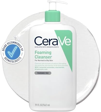 CeraVe Foaming Cleanser with Niacinamide and 3 Essential Ceramide...