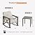 VONZOY Outdoor Rocking Bistro Set, Patio Rocking Chairs Set of 2 with Coffee Table, 3 Pieces Metal Conversation Sets with 6.5" Thick Cushions for Backyard, Porch, Poolside, Oversized (Beige)