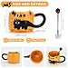 EWCEFIC Naughty cat coffee Mugs,Cute funny Mug For Women, 380ml Unique Ceramic Coffee Tea Cups, Office Mug Gift 12.85oz/380ml (Amber Yellow)