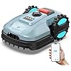 YARDCARE E400 Robot Tondeuse Contrôle Via App,Jusqu'à 400 m²,Hauteur de Coupe 20-60mm,Capteur de Pluie,Tondeuse Robot Gazon Largeur de Coupe 18cm,Moins de 60 DB