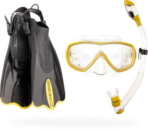 Cressi Palau SAF Set Mask+Snokel+Fins Sets Yellow XS/S