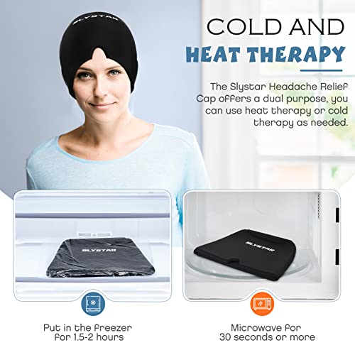 Migraine Relief Cap, Headache Relief Hat For Migraine Cap, Hot And Cold Therapy Migraine Ice Head Wrap For Headache Eyes Mask For Puffy Eyes, Tension, Sinus And Stress Relief #TOP4