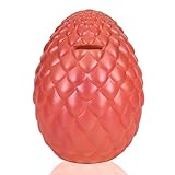H&W Dragon Egg Piggy Bank - Unbreakable, Shiny Color, Large Capacity Money Box for Kids - Home Decor Birthday Gift for Boys Girls,Coin Saving Boxes (Orange)