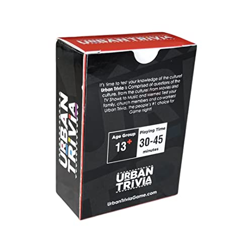 Urban Trivia Game - Black Trivia Card Game For The Culture! Fun Trivia On Black Tv, Movies, Music, Sports, & Growing Up Black! Great Trivia For Adult Game Nights And Family Gatherings. #TOP2