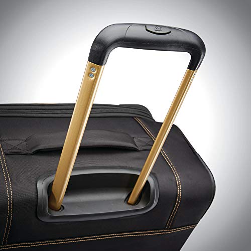 American-Tourister-Belle-Voyage-Softside-Luggage-with-Spinner-Wheels-Black-Checked-Medium-25-Inch