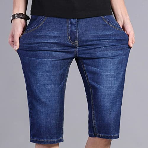 Short en jean homme grande taille bleu denim business décontracté CLSDRZC