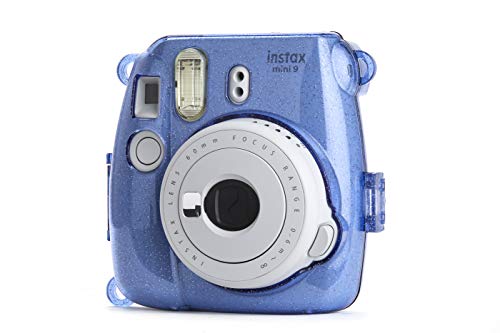 Glitter Hard Case For Fuji Instax Mini Cameras- Cobalt Blue, Top Value! #TOP3