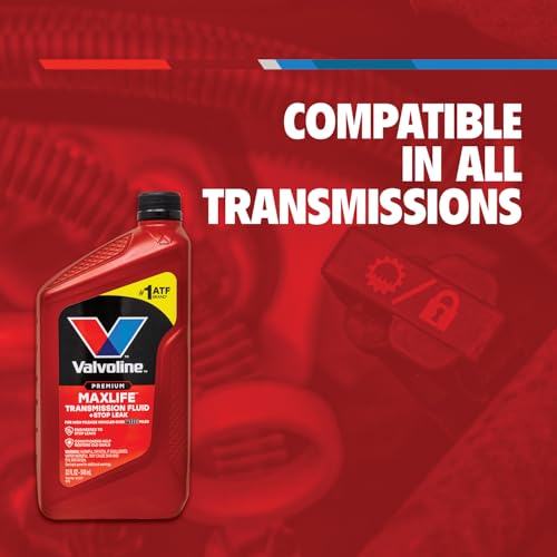 Image of Valvoline MaxLife Automatic Transmission Fluid with Stop Leak, Formula Protects Against Wear Seal Damage and Oxidation, 32oz, Red