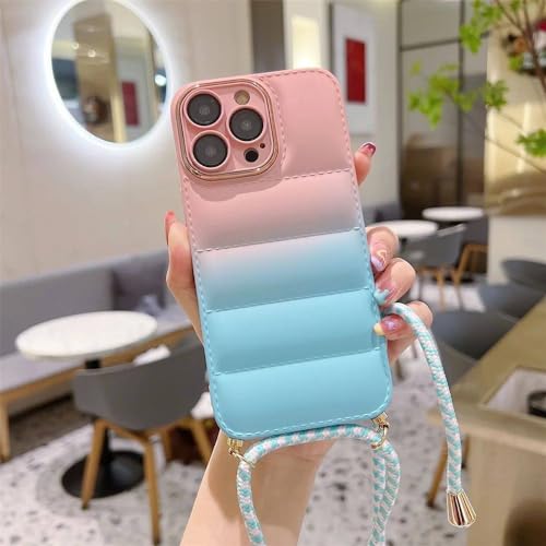Collier iPhone 13 Pro Max cordon amovible finition 3D pastel