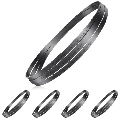 ElaraBerry 5 Pack Bi-Metal Portable Band Saw Blades, 32-7/8'', 14 TPI