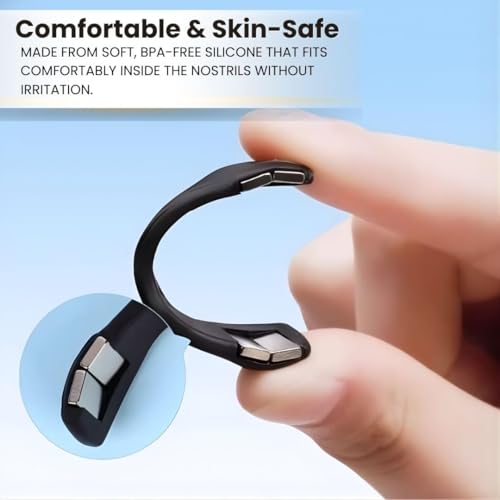 Image of Magnetic Nose Strips for Breathing | Snoring Stopper for Men | Nasal Strips for Breathing | Nasal Dilators For Breathing | Instant Relief From Snoring | Snore Stopper | Anti Snoring Nose Clip | Aohoo Tire (15 Days Full Kit)