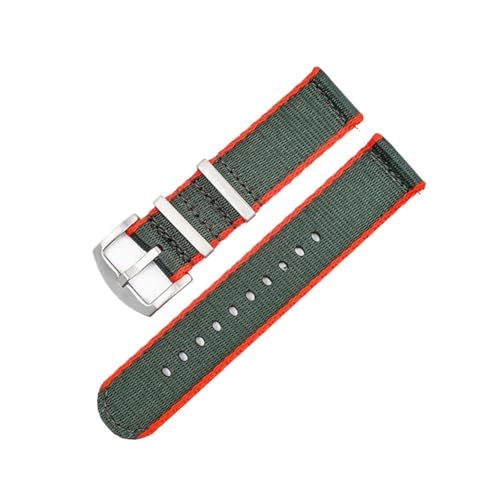 [SLFJEYTX] 1�� 18/20/22/24mm �X�g���b�v �����Y ���f�B�[�X �X�|�[�c �L�����o�X �����[�X�u���X���b�g Galaxy Watch 6 5 4 GT 3 2 Pro�o���h�p(Green red,20mm)