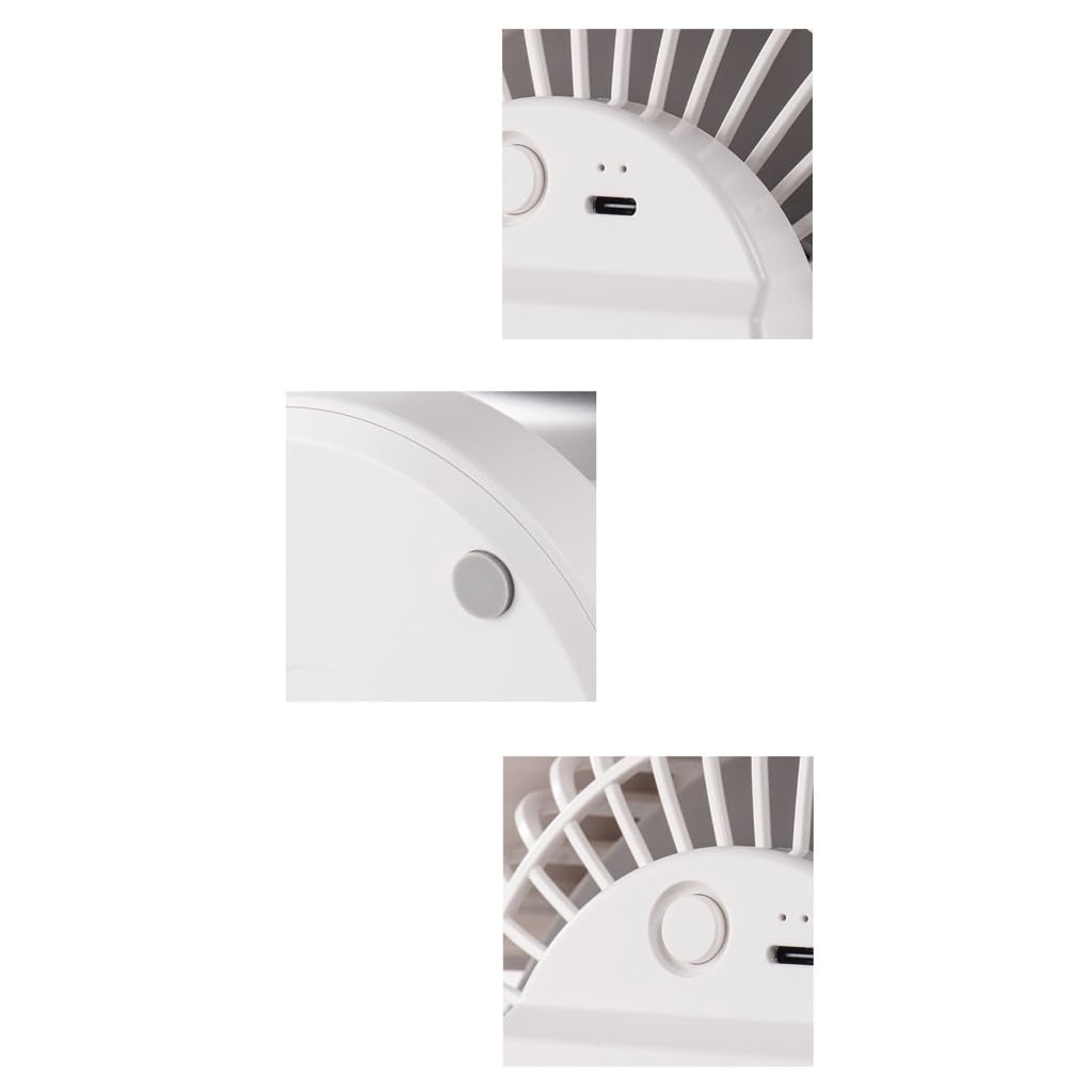 Mały wentylator biurkowy, Wentylator biurkowy 4-biegowy wielokolorowy 185x243,0 mm do sypialni biurowej całego pokoju(White)