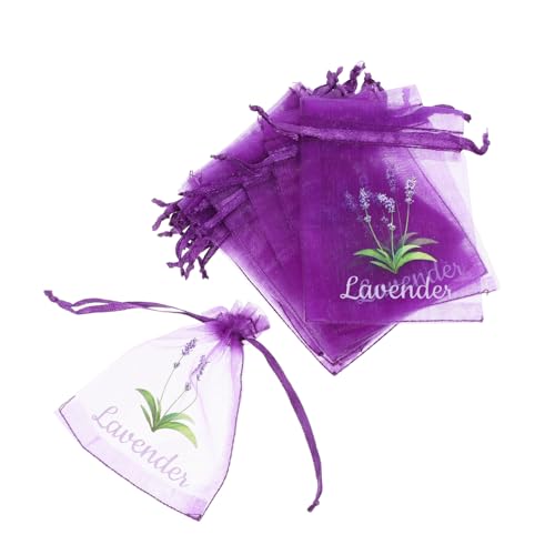 Bolsas de organza violetas para sachets de lavanda 20 unidades miniatura 1