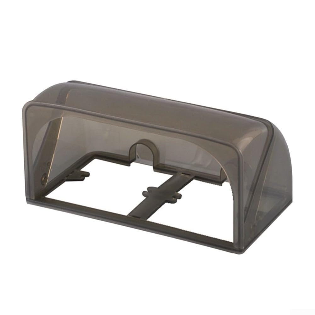 86-Type Socket Waterproof Box Outdoor Electrical Outlets – IP65 with Self- Backing, Weatherproof Socket Patios, Balconies & Gardens(Black)