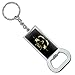 GRAPHICS & MORE Shadow Skull Monster Horns Fantasy Keychain Rectangle Chrome Plated Metal Bottle Cap Opener