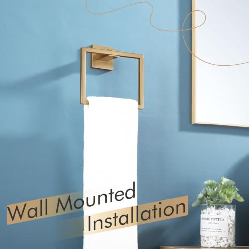 KOKOSIRI Towel Ring Holder Bathroom Lavatory Hand Towel Rack Wall Mount Bathroom Hardware Champagne Bronze Stainless Steel, B3004CPG by KOKOSIRI - Used condition - Image 6
