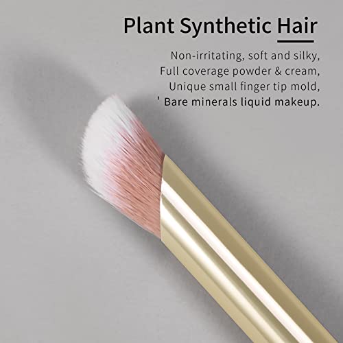 Small Nose Contour Brush By Enzo Ken, Angled Concealer Brush Under Eye, Concealer Brush For Makeup, Under Eye Powder Brush, Under Eye Makeup Brush, Under Eye Brush, Concealer Makeup Brush. (White, 161D) #TOP3