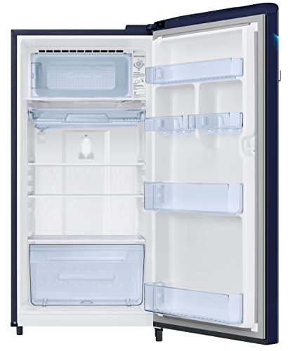 Image of Samsung 198L 5 Star Direct Cool Single Door, Digital Inverter Refrigerator Appliance (RR21B2G2WUZ /HL, Midnight Blossom Blue, 2022 Model)