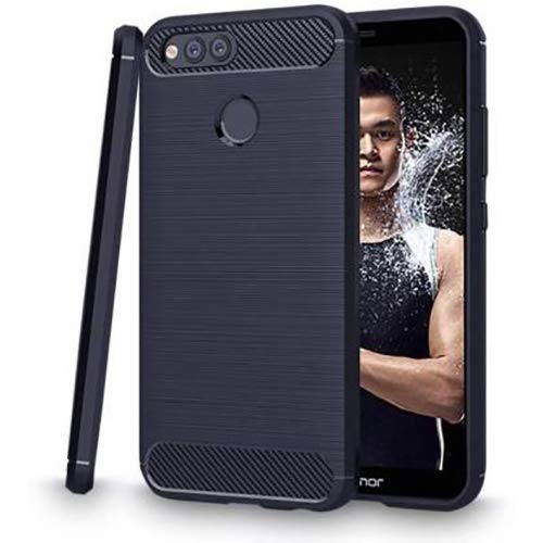 Amazon Brand - Solimo Rubber Soft & Flexible Hybrid Back Phone Case for Huawei Honor 7X (Black)