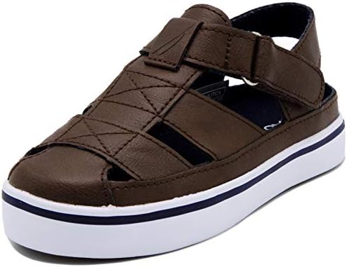Nautica Boy's Mikkel Slip-On, Brown, 9 M US Toddler