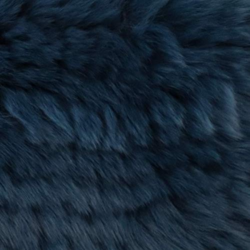 Surell 46" Long Rex Rabbit Pull-Through Scarf - Womens Neck Trim Scarf - Winter Collar Wrap (Blue, Light Blue) #TOP4