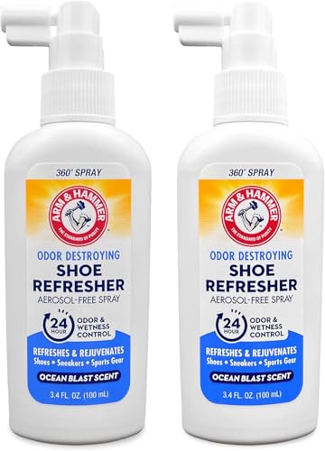 Arm & Hammer Shoe Refresher & Deodorizer Spray, Ocean Blast, 3.4 oz, 2 Pack - image 1