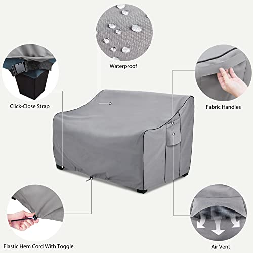 Kylinlucky Outdoor Furniture Covers Waterproof Patio Loveseat Sofa Covers Fits Up To 58W X 40D X 31H Inches Grey #TOP3